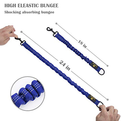 Bungee Leash Extension Attachment, 18" Shock Absorbing Lead Extension Absorber, Prevent Injury on Arm and Shoulder & Save Dogs from Getting Hurt, Great for Bicycle, Running, Walking,Blue - color: Blue
