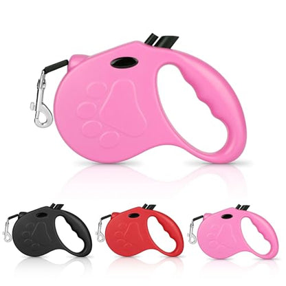 Retractable Dog Leash, 16ft Dog Walking Leash for Small Dogs up to 77lbs, Non-Slip Handle - Pink - color: Pink