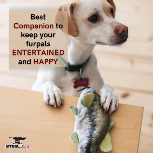 Steel Dog Chinook Realistic Fish Squeaker Dog and Cat Toy, Knotted Rope Fish Toy, No Stuffing Dog Chew Toys for Small, Medium, Large Breed - style: Chinook