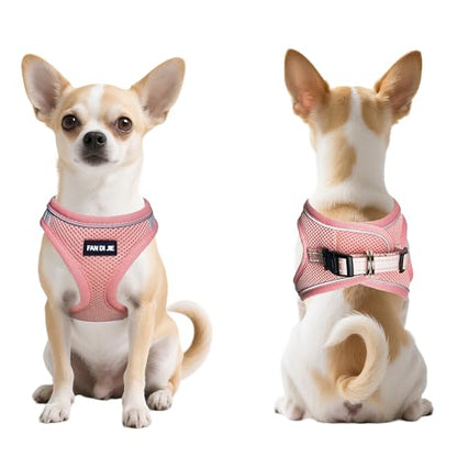 Dog Harness and Leash Set, No Pull Soft Mesh Pet Harness -in Puppy Pet Vest Harnesses for XS,Small,Medium Dogs and Cats Pink-S - color: Pink, size: S (Chest: 14-15.5")