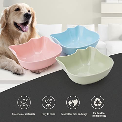 3Pcs Shallow for Bowl Fatigue Pet Food Bowls Wide Non Slip Dish for Kitten Puppy Short Legged Cats
