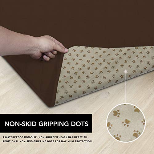 Easy-Going 100% Waterproof Dog Bed Cover, Non-Slip Pet Blanket for Furniture, Washable Couch Cover, Repleasement Sofa Cover (52X82 in,Coffee) - color: Coffee, size: 52x82 in