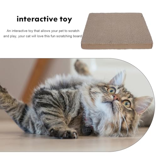 PRETYZOOM Replaceable Cat Scratching Board Pad, Sturdy Corrugated Cardboard Scratcher, Round Replacement for Indoor Kitten Scratcher, Reusable Wear-Resistant Scratch Pad for Cat Furniture