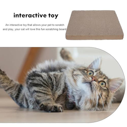 PRETYZOOM Replaceable Cat Scratching Board Pad, Sturdy Corrugated Cardboard Scratcher, Round Replacement for Indoor Kitten Scratcher, Reusable Wear-Resistant Scratch Pad for Cat Furniture