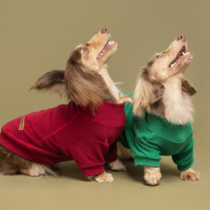 Fitwarm 3 Pack Classic Fleece Dog Sweater, Christmas Dog Winter Clothes for Small Dogs Boy Girl, Holiday Pet Apparel, Burgundy Red, Green, Navy Blue, Small - color: Red Green Navy Blue, size: Small