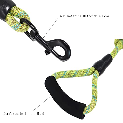 3 Dog Leash - Padded Handle, 360° Swivel Multiple Dog Leash No Tangle, Lead for Medium Large Dogs, Walking & Training Double Dogs (Green Blue) - color: Green Blue