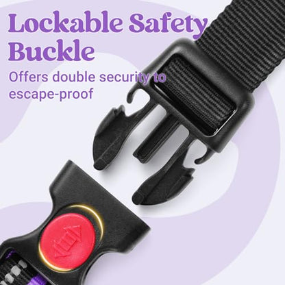 rabbitgoo Dog Harness Small Sized Dog, No Pull Pet Harness with Soft Padded Handle, Adjustable Reflective Vest with 3 Buckles, Easy Walking Harness with 2 Leash Clips, Purple, S - color: Purple, size: Small
