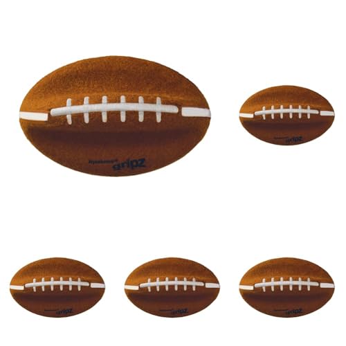 Nylabone Power Play Felt Football Gripz Fetch Toy, Squeaky Ball Chew Toy for Dogs, Large (1 Count) (Pack of 5) - size: Large (Pack of 5)