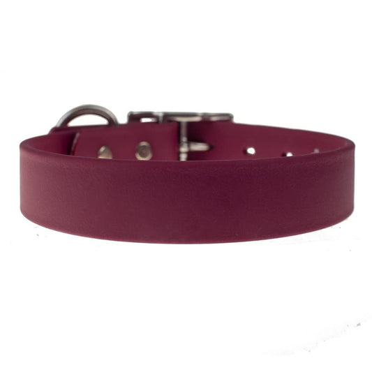 dogIDs Waterproof Soft Dog Collar - Odor Resistant, Safe, Comfortable, Durable, Adjustable, Made in The USA - Wine, 1 in X 16 in (Fits Neck Sizes: 15-19 in) - color: Wine, size: 1 in X 16 in (Fits Neck Sizes: 15-19 in)