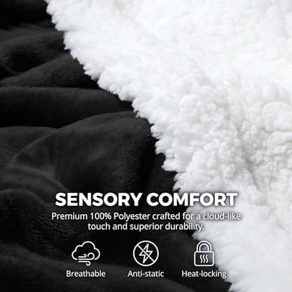 Dog Blankets for Small Dogs, Soft Puppy Blanket, Pet Blankets for Cats, Lightweight & Washable, Perfect for Dog Beds, Car Seats, Creat, 30x40 inches - color: Black