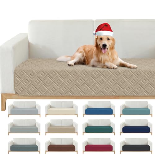 2026 Waterproof Sofa Dog Blanket (30"x53") Comfy Loveseat Couch Mat for Pets with Anti-Slip Back, Universal Incontinence Lightweight Liner Pad for Furniture Car Picnic etc Durable Washable, Khaki - color: Khaki, size: 30x53 Inch