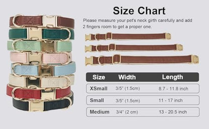 Soft Classic Leather Dog Collar Heavy Duty Padded Collars with Metal Buckle for Puppy Small Medium Dogs (Brown,XS) - color: Brown, size: XSmall