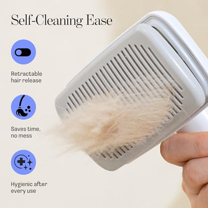 Muddi Mitt Microfiber Reusable Pet Wipes Grooming Towel Glove | Machine-Washable, Soft, Double-Sided Bath Mitt Replaces Wipes | with Self Cleaning Deshedding Grooming Brush | Dogs & Cats (Kit) - style: 2 Mitt + 1 Brush Kit
