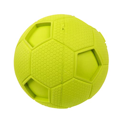 Nerf Dog Soccer Ball Dog Toy with Interactive Squeaker, Lightweight, Durable and Water Resistant, 3.25 Inches, for Small/Medium/Large Breeds, Single Unit, Green - color: Green, size: 3.25-inches