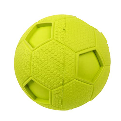 Nerf Dog Soccer Ball Dog Toy with Interactive Squeaker, Lightweight, Durable and Water Resistant, 3.25 Inches, for Small/Medium/Large Breeds, Single Unit, Green - color: Green, size: 3.25-inches