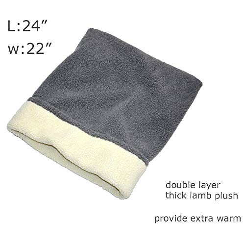 Cat Bed Cave Sleeping Bag, Pet Mat Self Warming Pad Sack for Cats and Small Dog - color: grey