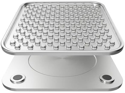 Double Wall Stainless Steel Lick Mat for Dogs & Cats - Chew Proof & Whisker Friendly, Non-Slip Base, for Calm Feeding & Anxiety Relief - Dishwasher Safe Slow Feeder Pad [1Pack] - size: L