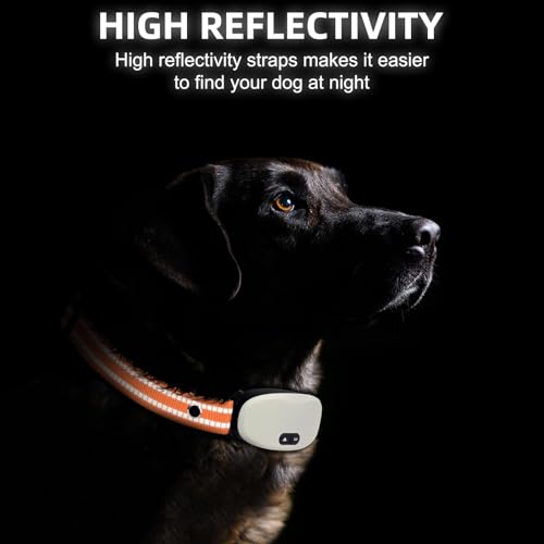 Collar Replacement Strap, Reflective Replacement Nylon Collar Strap Dog GPS Training Bark Receiver Collars, Durable Adjustable E Collar Straps for Small Medium Large Dogs, Orange - color: Orange
