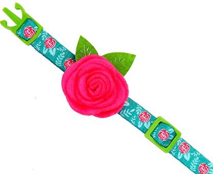 Spring Cat Collar, Floral Kitten Collar Breakaway, Flower Dog Collar for Small Dogs Female
