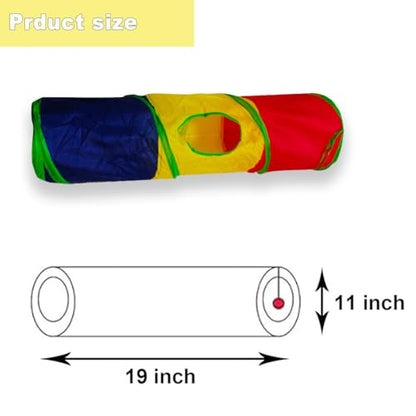 Cat Tunnel Tube Toys，Tunnels for Indoor Cats, Collapsible Interactive Toy with Balls for Rabbits, Kittens, Ferrets, Puppy (2 Way Mushroom) - color: 2 Way Mushroom