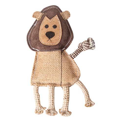Natural Jute Dog Chew Toy – Lion Shape, Tough & Durable Puppy Teething Toy, Safe Eco-Friendly Chew, Interactive Training & Play Toy for Small, Medium & Large Dogs - style: Lion Shape