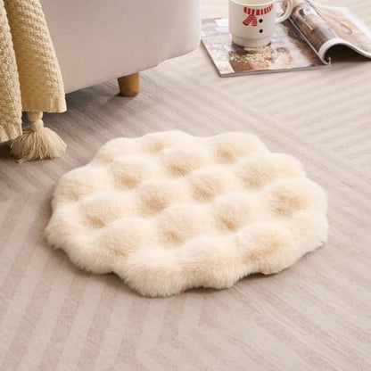 SHENGOCASE Pet Cushion Pad, Faux Fur Dog Cat Kneading Pillow, Crate Bed Insert, 16 Inches, 2-Pack - color: Beige, size: 16"