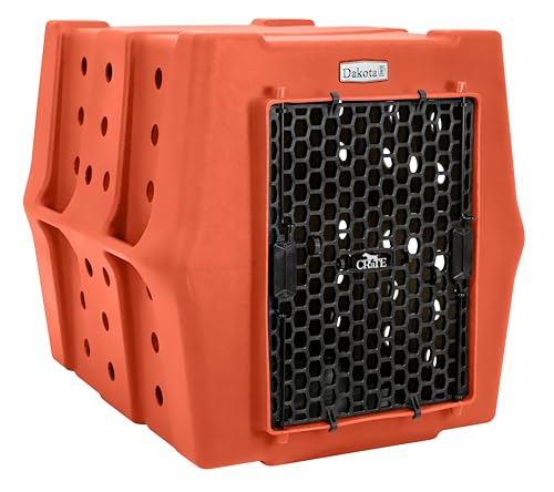 Dakota 283 Crate - Canine Rough and Tough Economy Kennel (Orange, Intermediate) - color: Orange, size: Medium