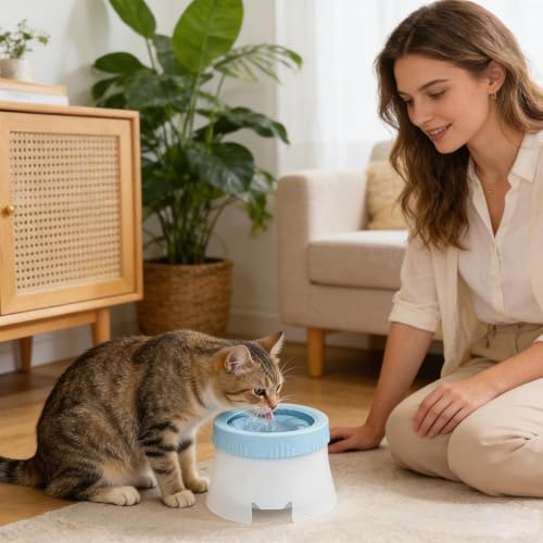 Dog Water Bowl | Large Capacity Non Slip Leakproof Bowl | Dog Water Container | for Travel, Car, Crate, Carrier, Home, Garden, Vet, Park