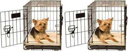 K&H Pet Products Self-Warming Dog Crate Bed, Machine Washable Dog Crate Mat, Tan X-Small 14 X 22 Inches (Pack of 2) - color: Tan, size: Extra-Small (14 in x 22 in) (Pack of 2)
