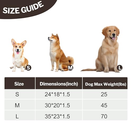 Dog Bed Crate Mat, Soft Durable Washable Anti-Slip Kennel Pad for Dogs & Cats, Reversible (Dark Brown, S(24"*18"*1.5")) - color: Dark Brown, size: S(24"*18"*1.5")
