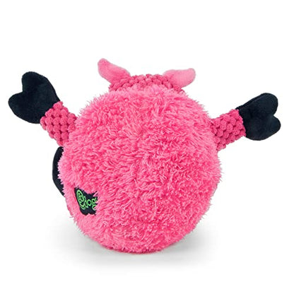 goDog Checkers Just for Me Sitting Pig Squeaky Plush Dog Toy, Chew Guard Technology - Pink, Mini - color: Sitting Pig (Pink), size: Mini
