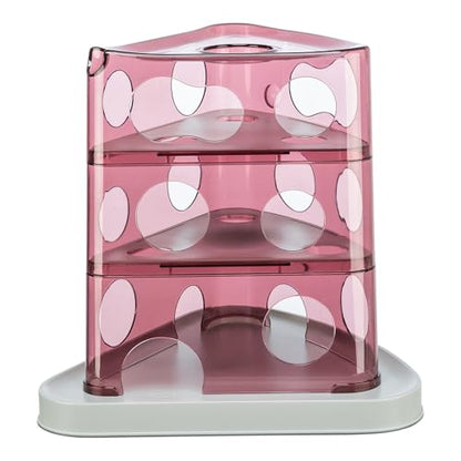 TRIXIE Cheese Tower Interactive Cat Toy, Enrichment Toys for Indoor Cats, Treat Puzzle Interactive Play and Mental Stimulation, Berry