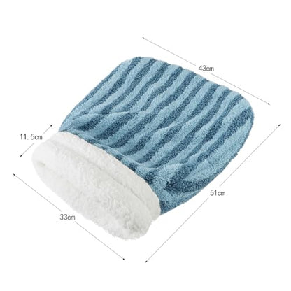 Cat Sleeping Bag Tunnel 360° Wrap Pet House Bed Warm Winter Sleeping Cuddler Cushion Hideaway Cave Plush Portable Soft Washable Room for Small Kitten Puppy Animals - color: Blue