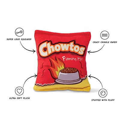 Fringe Studio Plush Dog Toy, Flaming HOT CHOWTOS(289739) - color: Flaming Hot Chowtos