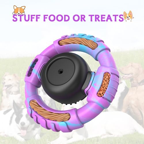 Dog Toys for Aggressive Chewers Large Medium Small Breed, Indestructible Durable Tough Dog Chew Toys to Keep Them Busy, Nylon Rubber Interactive Dog Toys - color: Mixed