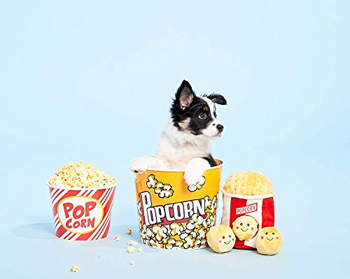 ZippyPaws Burrow- Interactive Dog & Puppy Toys for Boredom, Stimulating Pet Products to Keep Them Busy, Hide & Seek Plush Puzzles, Squeaky Toy for Enrichment, for Small & Medium Dogs- Popcorn Bucket - style: Popcorn Bucket