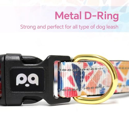 QQPETS Reflective Dog Collar with Soft Neoprene Padded Breathable Nylon Pet Collar Adjustable for Small Medium Large Dogs - color: Paintings, size: S