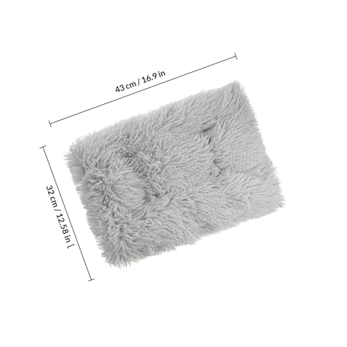 SUPVOX Plush Cat Sleeping Mat and Dog Pad Warm Long Velvet Cushion for Small Dogs and Cats Indoor Comfortable Pet Bed Gray S Size Random Style