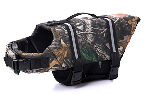 Dog Life Jacket Quick Release Easy-Fit Adjustable Pet Saver Life Jacket Dog Life Preserver - color: flag camo, size: xxl
