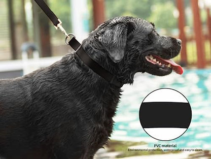 Waterproof Dog Collars,Easy Clean Collar,Adjustable Dog Collars for Small,Medium, Large Dogs(Black, M) - color: Black, size: M