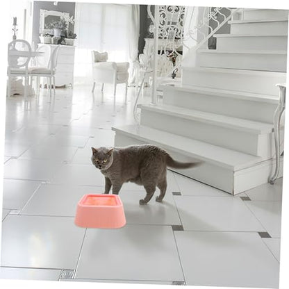 Toddmomy Innovative Cat and Dog Water Bowl No Spill Floating Design Abs Material for Cats Small Dogs Puppies - color: Pink