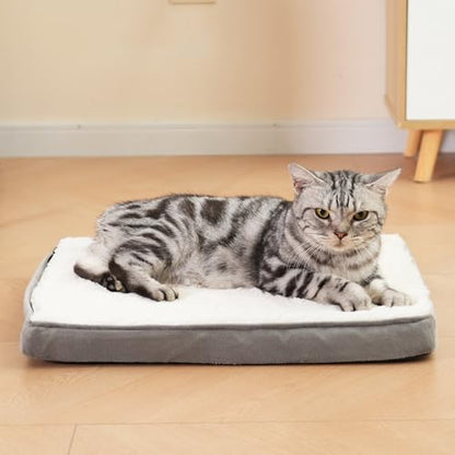 Self Warming Cat Bed Self Heating Cats Puppies Mat Pet Pad for Indoor Outdoor Pets with Non-Slip Bottom Washable (19.5 x 16 Inch) - size: 19.5 x 16 Inch