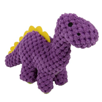 goDog Checkers Just for Me Dinos Bruto Squeaky Plush Dog Toy, Chew Guard Technology - Purple, Mini - color: Checkers - Dinos Bruto (Purple), size: Mini