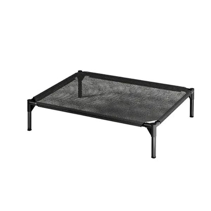 Pet Bed – Breathable Mesh Elevated Cooling Raised Bed Indoor Outdoor Use | Waterproof Easy Clean Surface Durable Frame | Lightweight Travel Friendly Low Profile Design Black Multiple Sizes