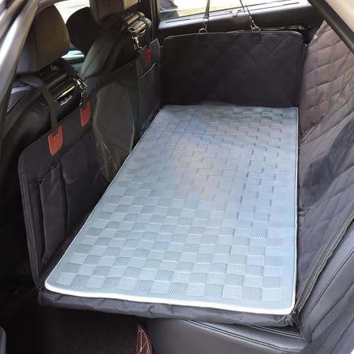 Manificent Non-Slip Pet Bed Mat for Back Seat Extender, Hair Resistant Dog Blanket for Hard Bottom Dog Car Seat Cover, Anti Slip Pet Linner Backseat Cover Deep Gray - color: Deep Gray, size: 52"Lx23.5"W