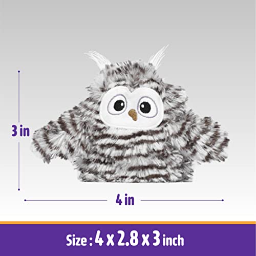 Kimee Interactive Cat Toy Rechargeable Automatic Chirping Owl Kitten Toy with Catnip, Auto Beating Wings Flying Bird Cat Toys for Indoor Cats to Play Alone, Never Boredom