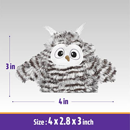 Kimee Interactive Cat Toy Rechargeable Automatic Chirping Owl Kitten Toy with Catnip, Auto Beating Wings Flying Bird Cat Toys for Indoor Cats to Play Alone, Never Boredom