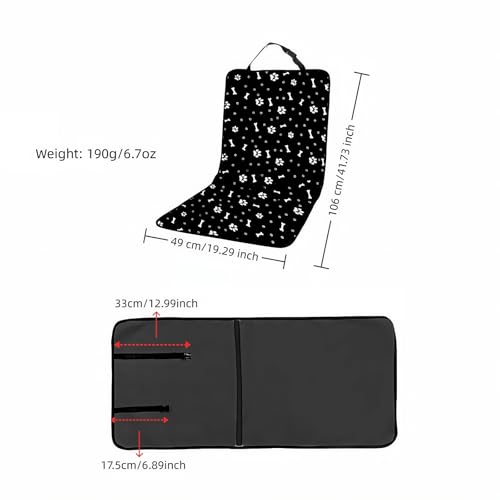 Waterproof Pet Car Seat Cover for Dogs&Cats,Non-Slip Oxford Fabric Hammock,Easy Clean Travel Mat for Front & Back Seat, Adjustable Buckle Design,19.29x17.3 Inch,Heavy Duty Dog Car Seat Protector