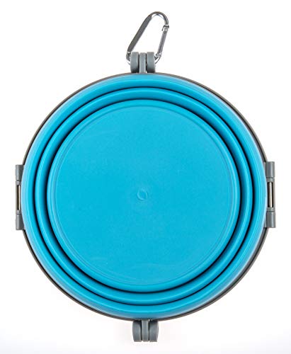 Loving Pets - Bella Roma Portable Travel Dog Bowl Collapsible Dog Food & Water Bowl (Blue, Large) - color: Blue, size: Large Travel Bowl