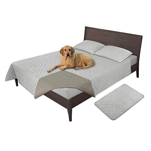 Easy-Going 100% Waterproof Dog Bed Cover, Non-Slip Pet Blanket for Furniture, Washable Couch Cover, Repleasement Sofa Cover (52X82 in,Light Gray) - color: Light Gray, size: 52x82 in
